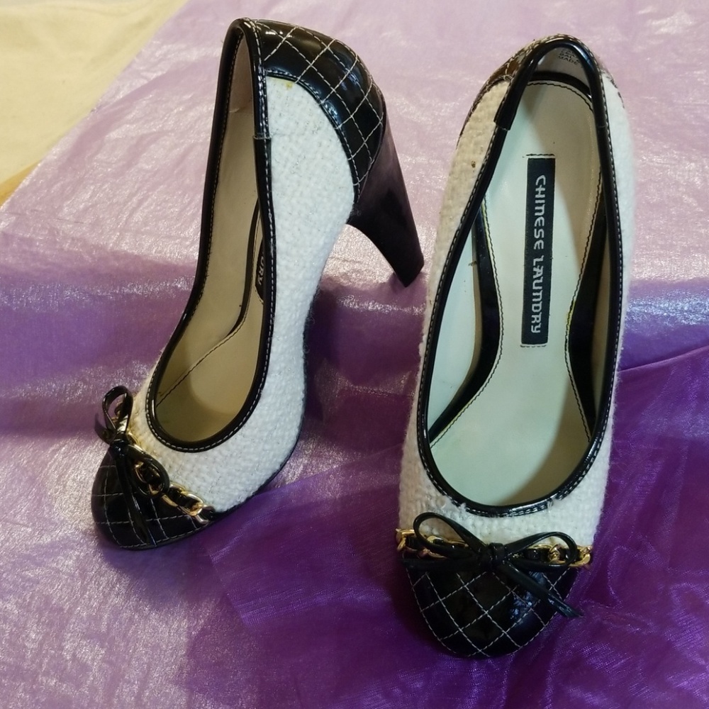 **SALE** Chinese Laundry Patent Black 4" Heels